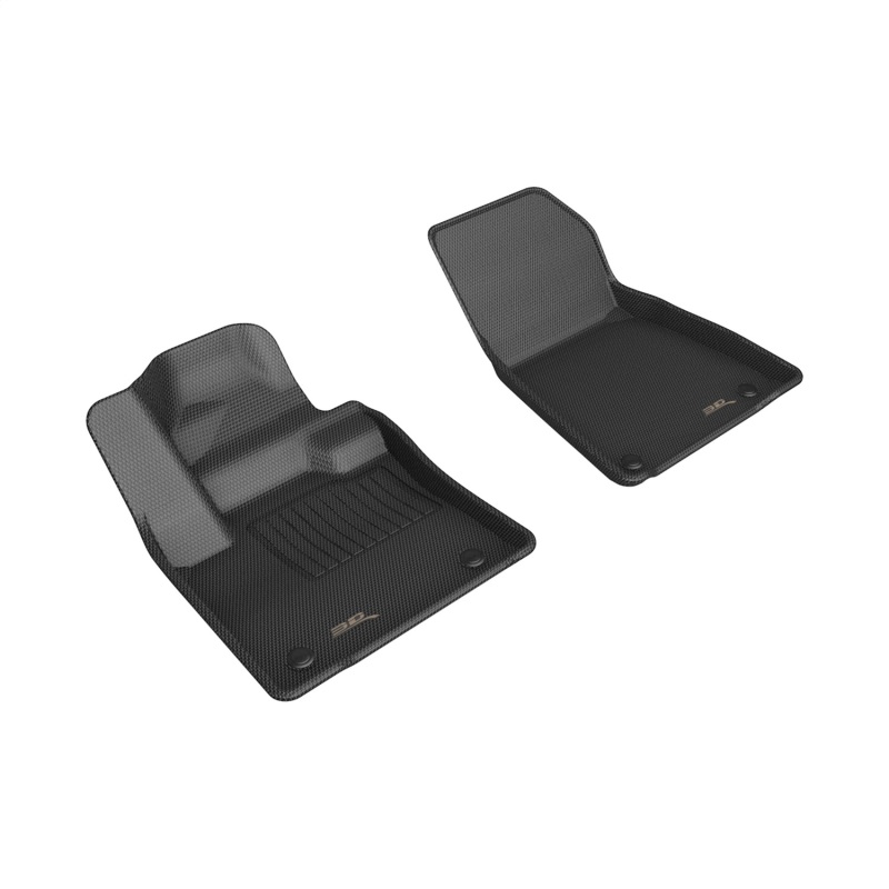 Volvo Xc40 Recharge Floor Mats - Front - 3D MAXpider - Kagu - Black - `22-`24